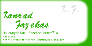 konrad fazekas business card